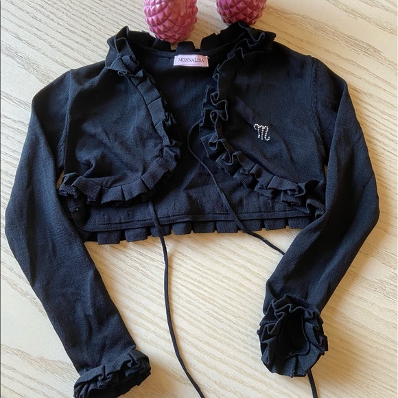 MonnaLisa Other - Monnalisa shrug cardigan black